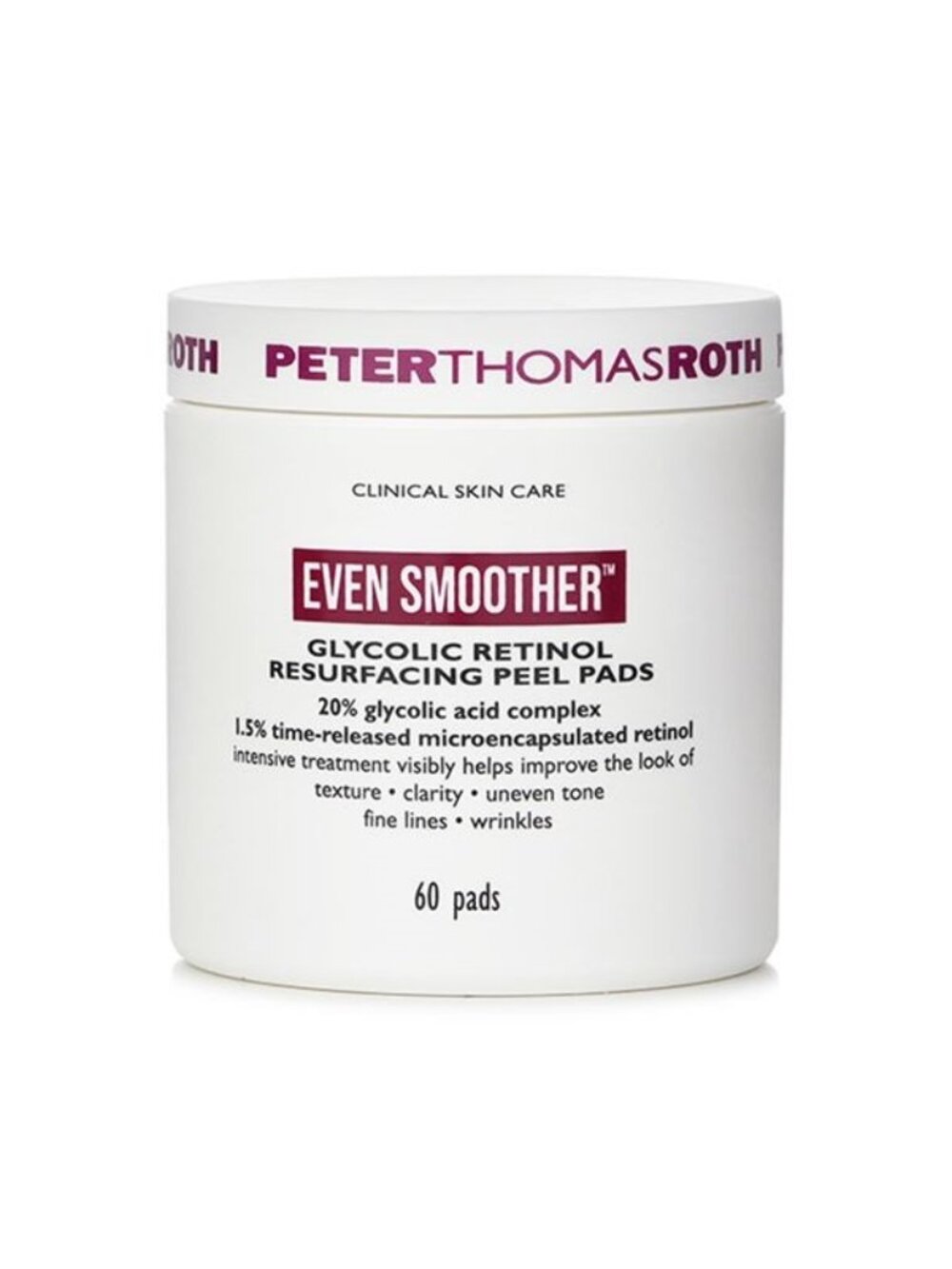 NEW IN BOX PETER THOMAS ROTH EVEN SMOOTHER GLYCOLIC RETINOL RESURFACING PADS